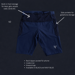 Performance Running Half Tights V2 Navy